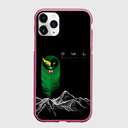 Чехол iPhone 11 Pro матовый Owl blacklist, цвет: 3D-малиновый