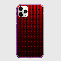 Чехол iPhone 11 Pro матовый Текстура красный градиент, цвет: 3D-фиолетовый
