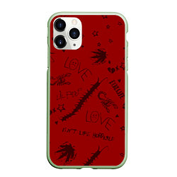 Чехол iPhone 11 Pro матовый LIL PEEP ЛИЛ ПИП, цвет: 3D-салатовый