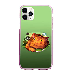 Чехол iPhone 11 Pro матовый Catbus Studio Ghibli Котобус, цвет: 3D-розовый