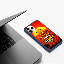 Чехол iPhone 11 Pro матовый BRAWL STARS EVIL GENE В ЛЕТО, цвет: 3D-тёмно-синий — фото 2