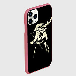 Чехол iPhone 11 Pro матовый Самурай Z, цвет: 3D-малиновый — фото 2