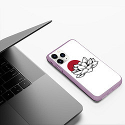 Чехол iPhone 11 Pro матовый Кувшинка Z, цвет: 3D-сиреневый — фото 2