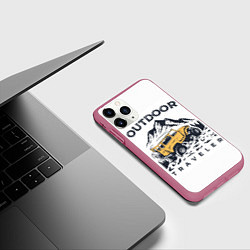 Чехол iPhone 11 Pro матовый Путешественник Z, цвет: 3D-малиновый — фото 2