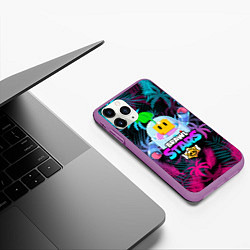 Чехол iPhone 11 Pro матовый BRAWL STARS SPROUT СПРАУТ, цвет: 3D-фиолетовый — фото 2