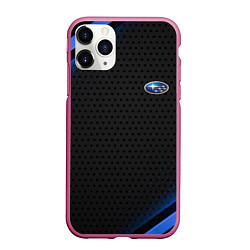 Чехол iPhone 11 Pro матовый SUBARU Z, цвет: 3D-малиновый