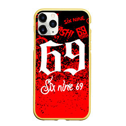 Чехол iPhone 11 Pro матовый 6ix9ine, цвет: 3D-желтый