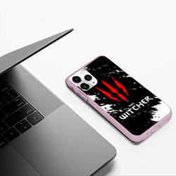 Чехол iPhone 11 Pro матовый The Witcher, цвет: 3D-розовый — фото 2