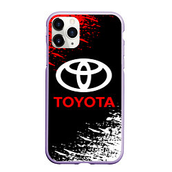 Чехол iPhone 11 Pro матовый TOYOTA, цвет: 3D-светло-сиреневый