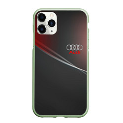 Чехол iPhone 11 Pro матовый AUDI, цвет: 3D-салатовый