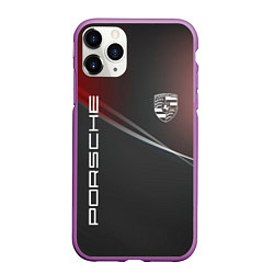 Чехол iPhone 11 Pro матовый PORSCHE, цвет: 3D-фиолетовый