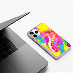 Чехол iPhone 11 Pro матовый ТИ-ДАЙ, цвет: 3D-розовый — фото 2
