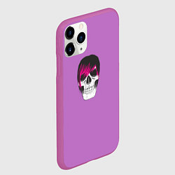 Чехол iPhone 11 Pro матовый Череп Эмобоя, цвет: 3D-фиолетовый — фото 2