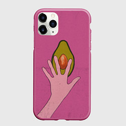 Чехол iPhone 11 Pro матовый Avocado, цвет: 3D-малиновый