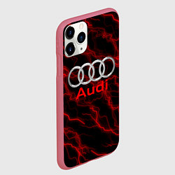 Чехол iPhone 11 Pro матовый AUDI, цвет: 3D-малиновый — фото 2