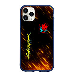 Чехол iPhone 11 Pro матовый CYBERPUNK 2077, цвет: 3D-тёмно-синий