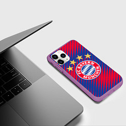 Чехол iPhone 11 Pro матовый BAYERN MUNCHEN, цвет: 3D-фиолетовый — фото 2