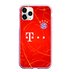 Чехол iPhone 11 Pro матовый BAYERN MUNCHEN, цвет: 3D-розовый