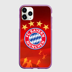 Чехол iPhone 11 Pro матовый BAYERN MUNCHEN, цвет: 3D-фиолетовый