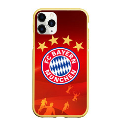 Чехол iPhone 11 Pro матовый BAYERN MUNCHEN, цвет: 3D-желтый