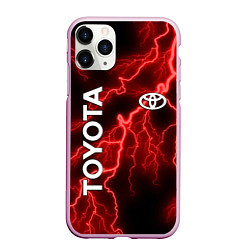 Чехол iPhone 11 Pro матовый TOYOTA, цвет: 3D-розовый