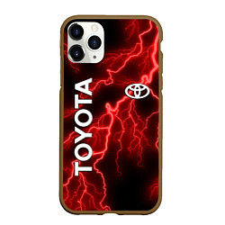 Чехол iPhone 11 Pro матовый TOYOTA, цвет: 3D-коричневый