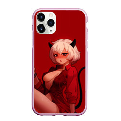 Чехол iPhone 11 Pro матовый HELLTAKER, цвет: 3D-розовый