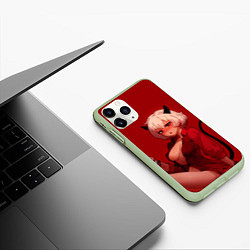 Чехол iPhone 11 Pro матовый HELLTAKER, цвет: 3D-салатовый — фото 2