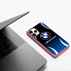 Чехол iPhone 11 Pro матовый BMW, цвет: 3D-малиновый — фото 2