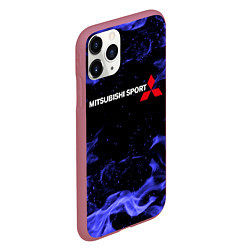 Чехол iPhone 11 Pro матовый MITSUBISHI, цвет: 3D-малиновый — фото 2