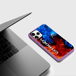 Чехол iPhone 11 Pro матовый CITROEN, цвет: 3D-фиолетовый — фото 2