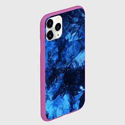 Чехол iPhone 11 Pro матовый Blue Abstraction, цвет: 3D-фиолетовый — фото 2