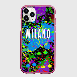 Чехол iPhone 11 Pro матовый Milano - abstraction - Italy, цвет: 3D-малиновый