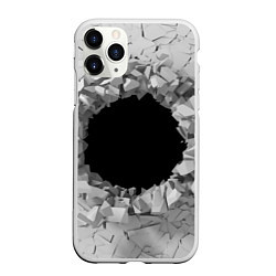 Чехол iPhone 11 Pro матовый Сквозная дыра, цвет: 3D-белый