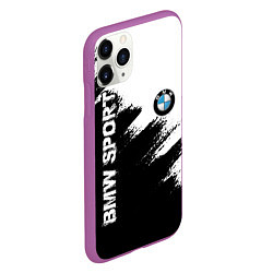 Чехол iPhone 11 Pro матовый BMW, цвет: 3D-фиолетовый — фото 2