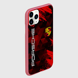 Чехол iPhone 11 Pro матовый PORSCHE, цвет: 3D-малиновый — фото 2