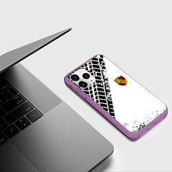 Чехол iPhone 11 Pro матовый PORSCHE, цвет: 3D-фиолетовый — фото 2