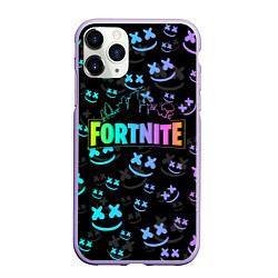 Чехол iPhone 11 Pro матовый FORTNITE MARSHMELLO, цвет: 3D-светло-сиреневый