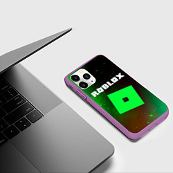 Чехол iPhone 11 Pro матовый ROBLOX РОБЛОКС, цвет: 3D-фиолетовый — фото 2