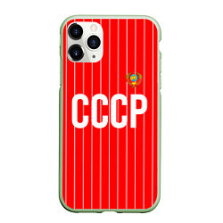 Чехол iPhone 11 Pro матовый Форма сборной СССР, цвет: 3D-салатовый