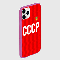 Чехол iPhone 11 Pro матовый Форма сборной СССР, цвет: 3D-фиолетовый — фото 2