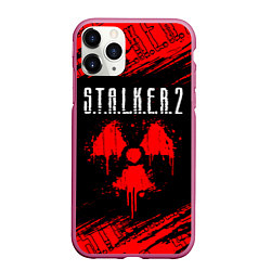 Чехол iPhone 11 Pro матовый STALKER 2 СТАЛКЕР 2, цвет: 3D-малиновый