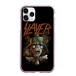 Чехол iPhone 11 Pro матовый Slayer, цвет: 3D-розовый