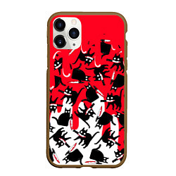 Чехол iPhone 11 Pro матовый WHAT CAT, цвет: 3D-коричневый