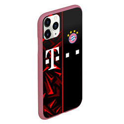 Чехол iPhone 11 Pro матовый FC Bayern Munchen Форма, цвет: 3D-малиновый — фото 2