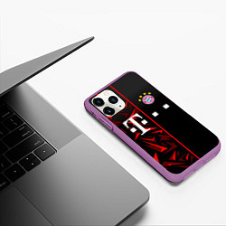 Чехол iPhone 11 Pro матовый FC Bayern Munchen Форма, цвет: 3D-фиолетовый — фото 2