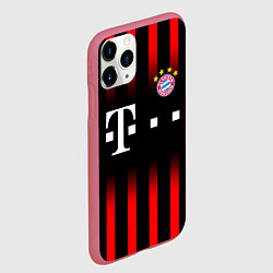Чехол iPhone 11 Pro матовый FC Bayern Munchen, цвет: 3D-малиновый — фото 2