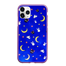 Чехол iPhone 11 Pro матовый Sailor Moon, цвет: 3D-фиолетовый