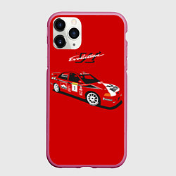 Чехол iPhone 11 Pro матовый Mitsubishi Lancer Evolution VI, цвет: 3D-малиновый