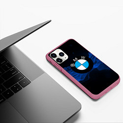 Чехол iPhone 11 Pro матовый BMW, цвет: 3D-малиновый — фото 2